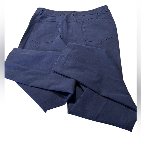 J. McLaughlin Navy Blue Trousers with Gold Accents - Picture 2 of 11